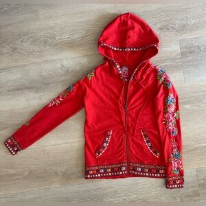 Johnny Was Rina Embroidered Hoodie